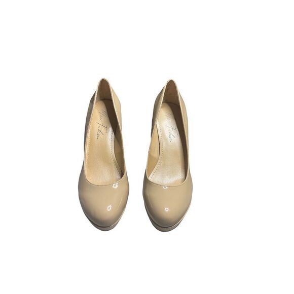 MARC FISHER SYDNEY CLASSIC PLATFORM PUMP HEELS TAUPE 7M - Picture 3 of 7
